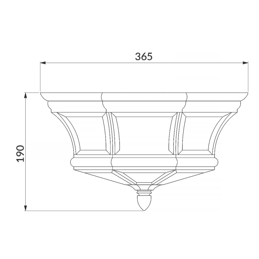 Elstead QZ-NEWBURY-F-PB - Plafoniera da esterno NEWBURY 3xE14/40W/230V IP44