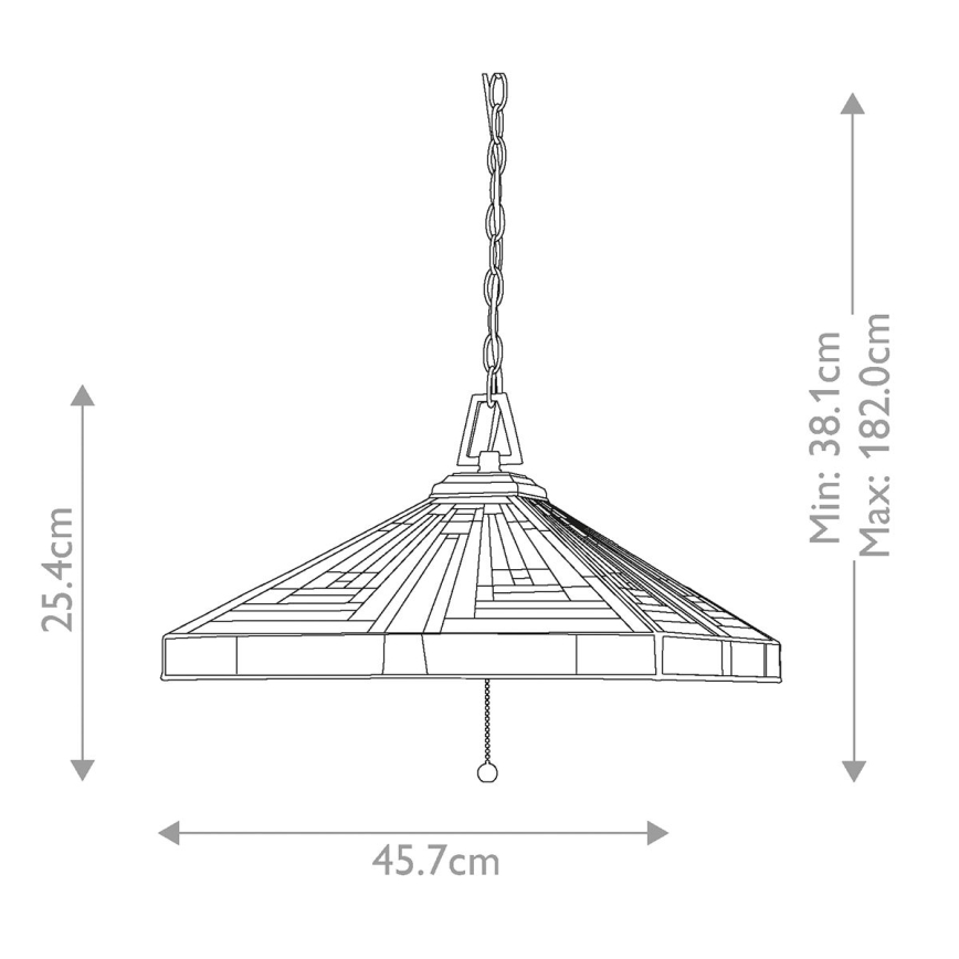 Elstead QZ-STEPHEN-3P - Suspension sur chaîne STEPHEN 3xE27/60W/230V