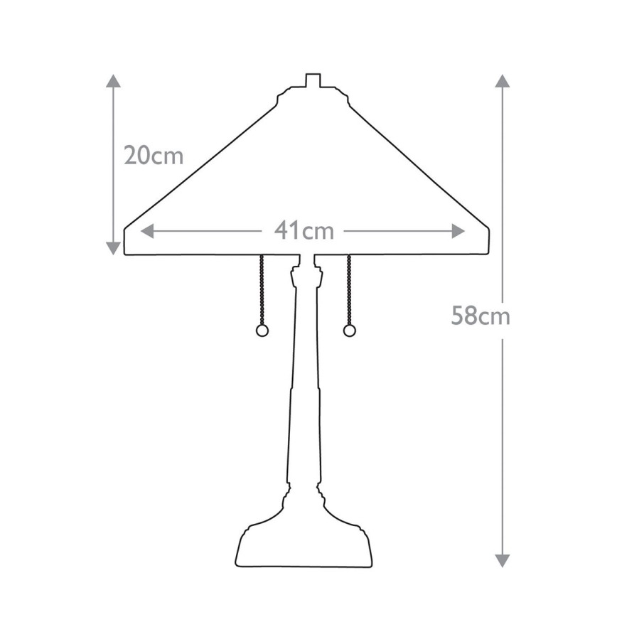 Elstead QZ-STEPHEN-TL - Tischlampe STEPHEN 2xE27/60W/230V