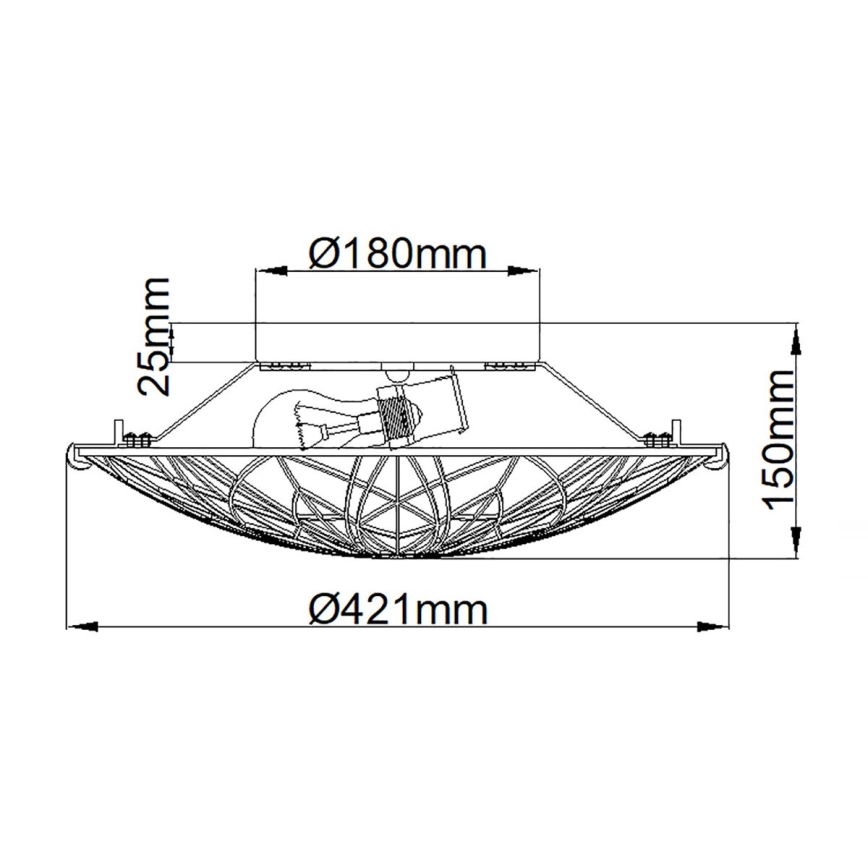 Elstead QZ-VICTORY-SF - Deckenleuchte VICTORY 2xE27/60W/230V
