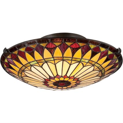 Elstead - Plafoniera Tiffany WEST 2xE27/75W/230V