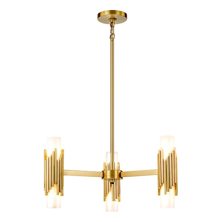 Elstead - Stangen-Kronleuchter MARVELE 6xE14/40W/230V goldfarben