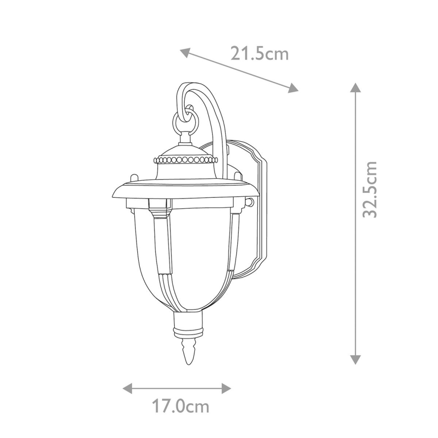 Elstead STL2-S-WB - Applique da esterno ST LOUIS 1xE27/100W/230V IP44