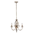 Elstead - Suspension chaîne ARTISAN 3xE14/60W/230V
