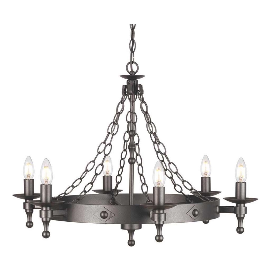 Elstead - Suspension chaîne WARWICK 6xE14/60W/230V
