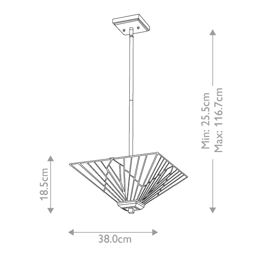 Elstead - Suspension-barre ALDERLEY 2xE27/60W/230V