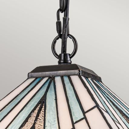 Elstead - Lustre à chaîne Tiffany ALDERLEY 1xE27/60W/230V