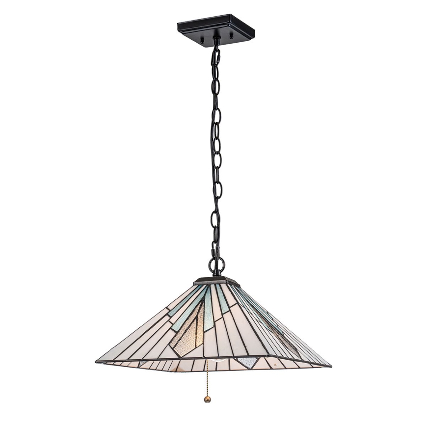 Elstead - Tiffany-Kronleuchter ALDERLEY mit Kette 1xE27/60W/230V