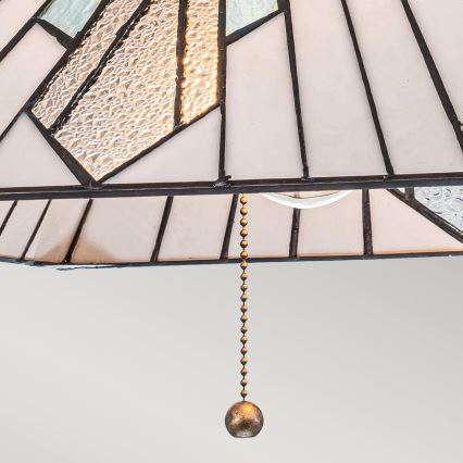 Elstead - Tiffany-Kronleuchter ALDERLEY mit Kette 1xE27/60W/230V