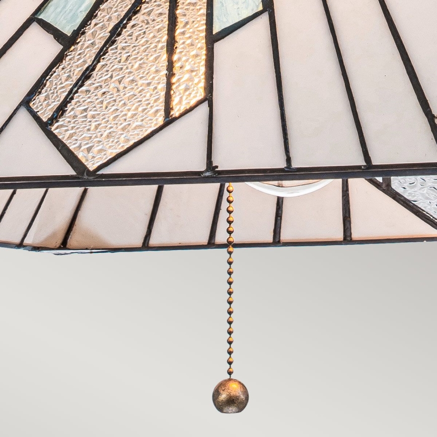 Elstead - Tiffany-Kronleuchter ALDERLEY mit Kette 1xE27/60W/230V