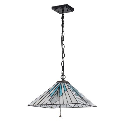 Elstead - Tiffany-Kronleuchter ALDERLEY mit Kette 1xE27/60W/230V