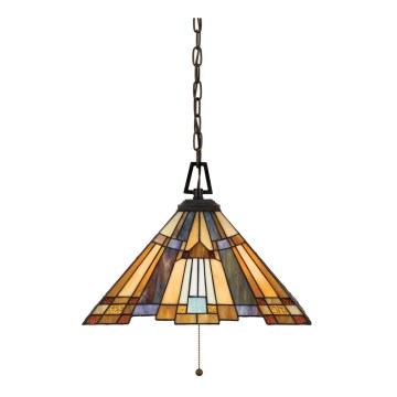 Elstead - Tiffany-Kronleuchter an Kette INGLENOOK 3xE27/60W/230V