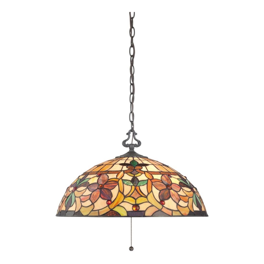 Elstead - Tiffany-Kronleuchter KAMI an Kette 3xE27/60W/230V