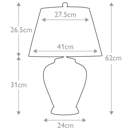 Elstead - Tischlampe LEAVES 1xE27/60W/230V