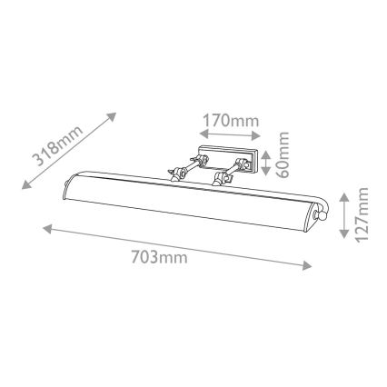 Elstead - Lampada per quadri WINCHFIELD 4xE14/40W/230V nera