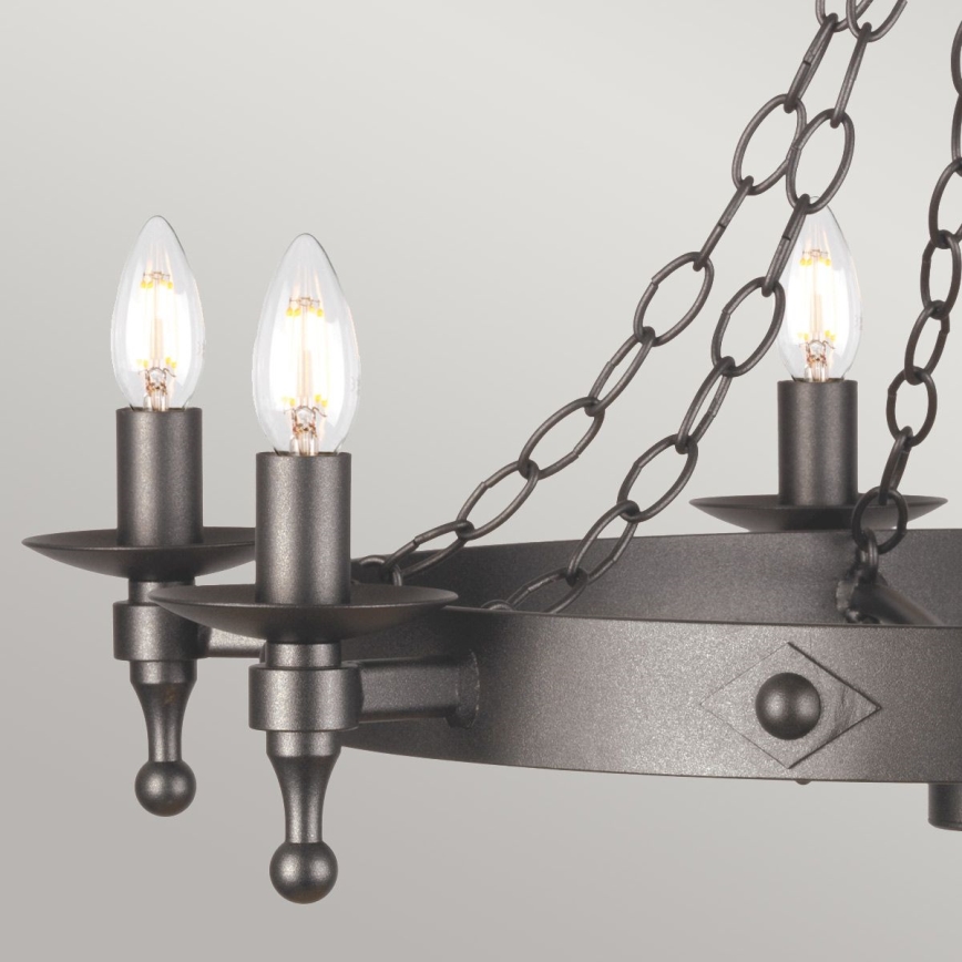 Elstead - Lampadario a sospensione con catena WARWICK 6xE14/60W/230V