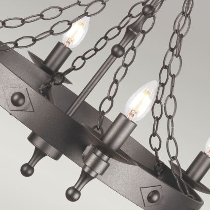 Elstead - Lampadario a sospensione con catena WARWICK 6xE14/60W/230V