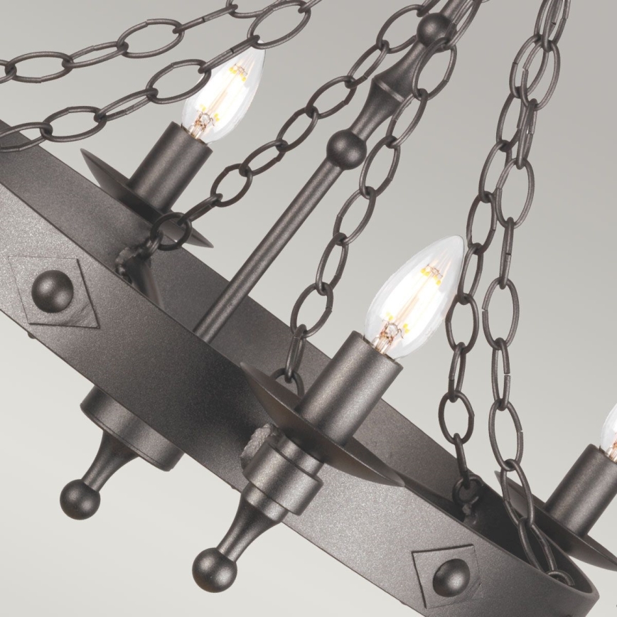 Elstead - Lampadario a sospensione con catena WARWICK 6xE14/60W/230V