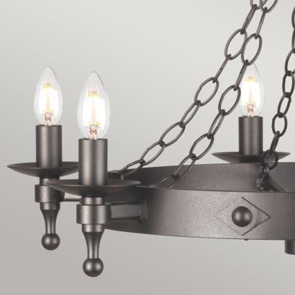Elstead - Suspension chaîne WARWICK 6xE14/60W/230V