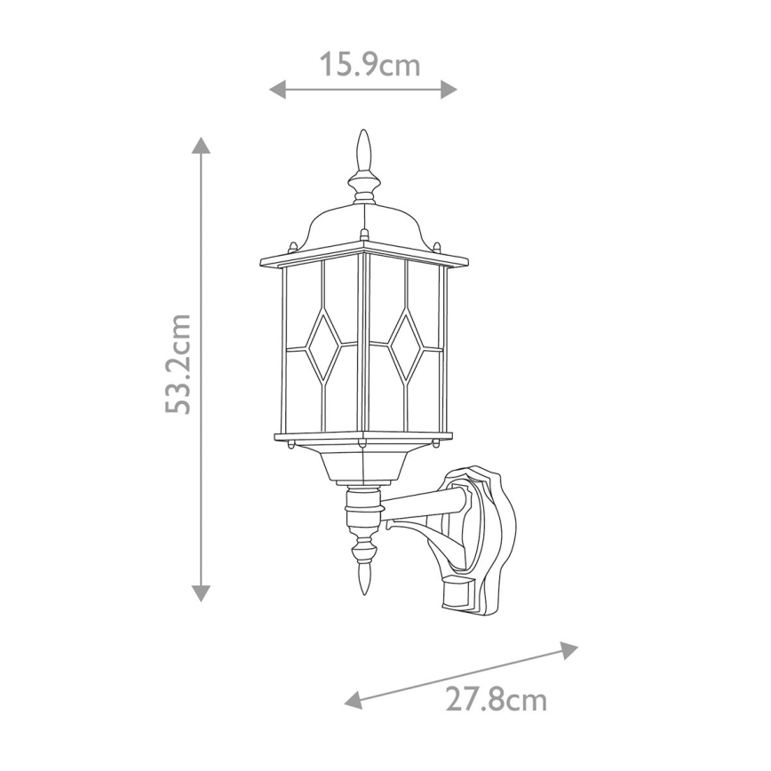 Elstead WX1-PIR - Luminaire d'extérieur avec un détecteur WEXFORD 1xE27/100W/230V IP44