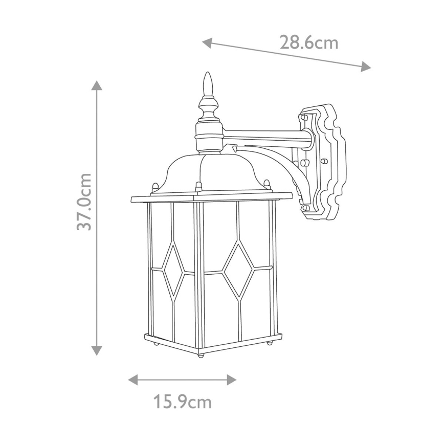 Elstead WX2 - Applique da esterno WEXFORD 1xE27/100W/230V IP23