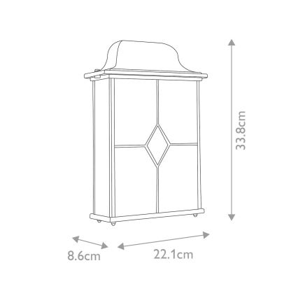 Elstead WX7 - Applique murale d'extérieur WEXFORD 2xE27/60W/230V IP23