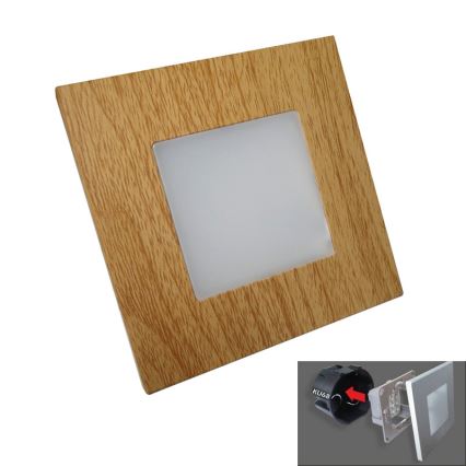 Emithor 48307 - Lampe d'orientation LED STEP LIGHT 16xLED/1W/230V
