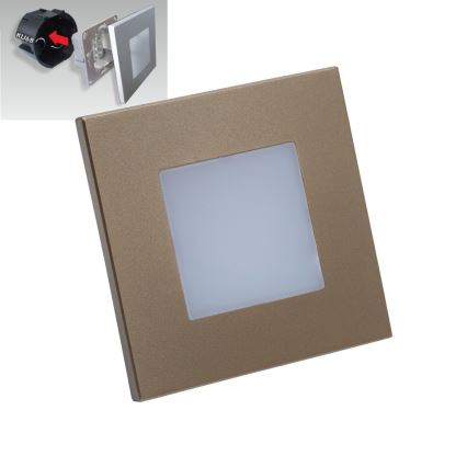 Emithor 48334 - Spot d'escalier LED STEP LIGHT LED/1W/230V doré