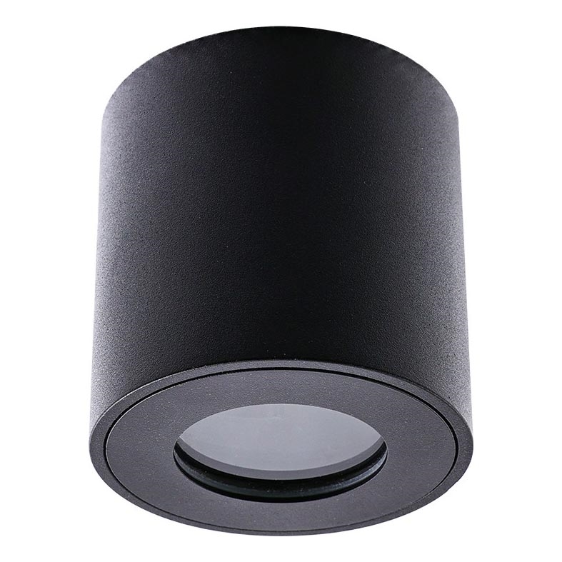 Emithor 48621 - Spot salle de bain ALMAN 1xGU10/35W/230V IP44 arrondi noir