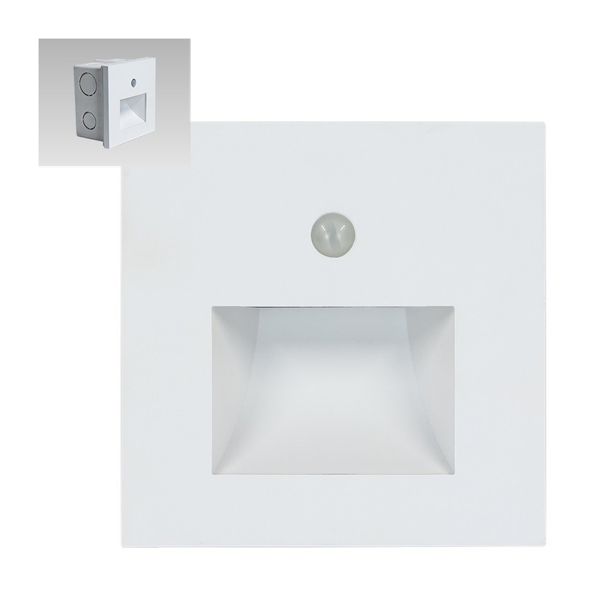 Emithor 70414 - Spot d'escalier avec détecteur SUNNY LED/1W/230V blanc