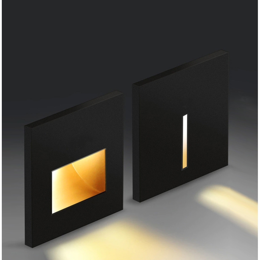 Emithor 70419 - Spot d'escalier SUNNY LED/1W/230V 4000K noir