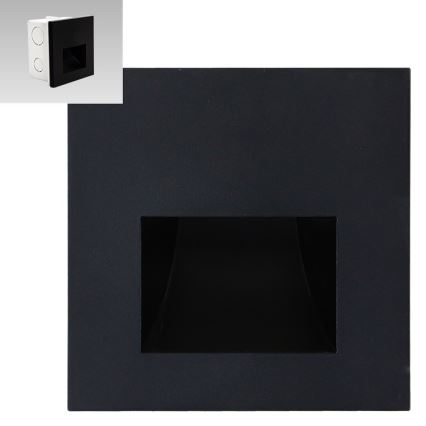 Emithor 70419 - Spot d'escalier SUNNY LED/1W/230V 4000K noir
