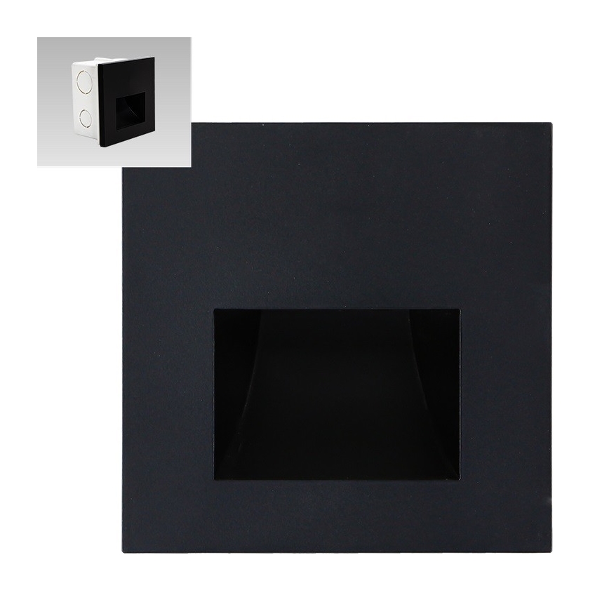 Emithor 70419 - Spot d'escalier SUNNY LED/1W/230V 4000K noir