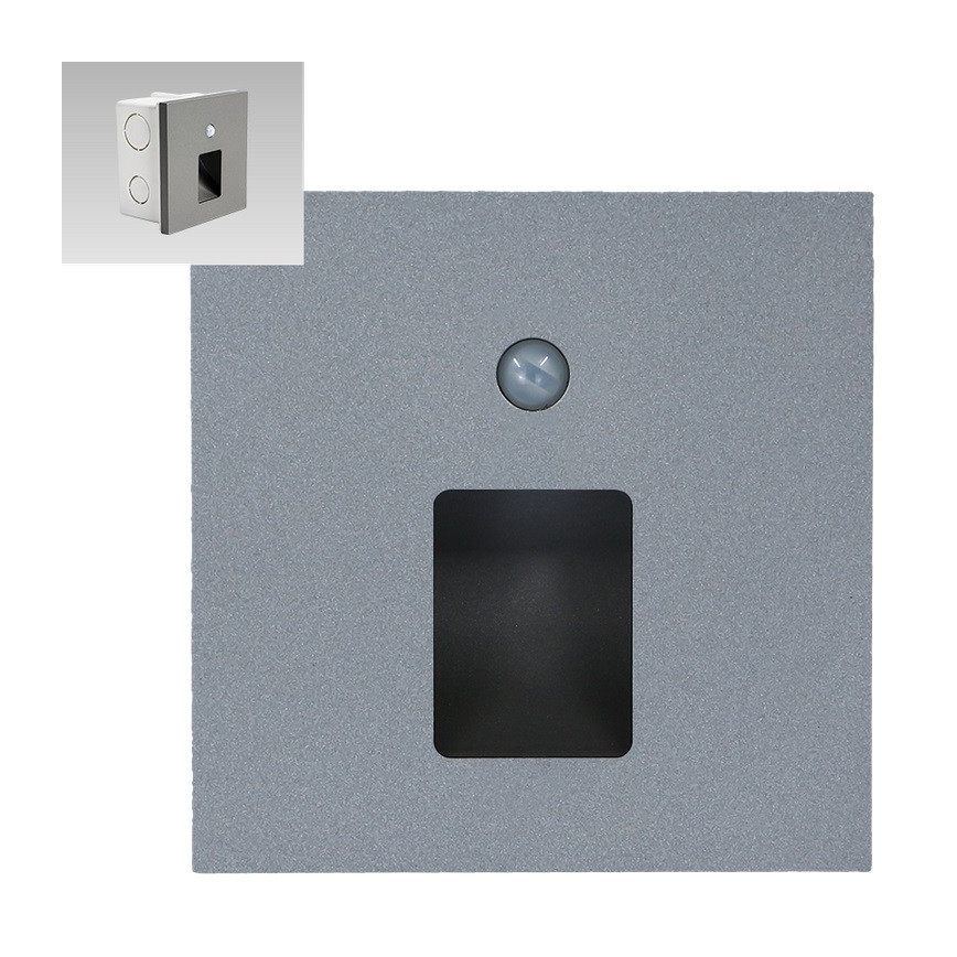 Emithor 70422 - Spot d'escalier avec détecteur VIX LED/1W/230V 4000K gris