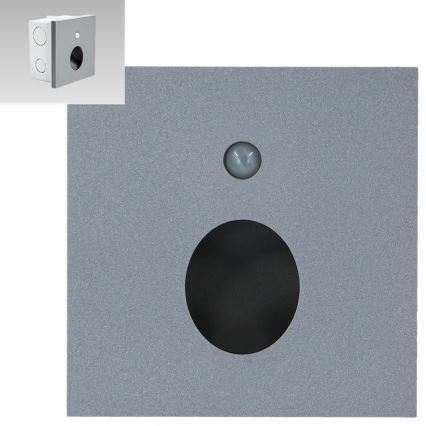 Emithor 70434 - Spot d'escalier avec détecteur OLIVE LED/1W/230V 4000K gris