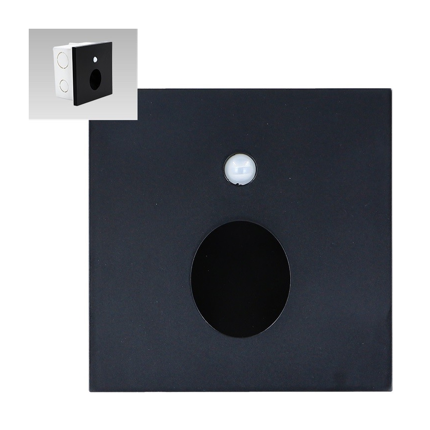 Emithor 70436 - Illuminazione LED scale con sensore OLIVE LED/1W/230V 4000K nero
