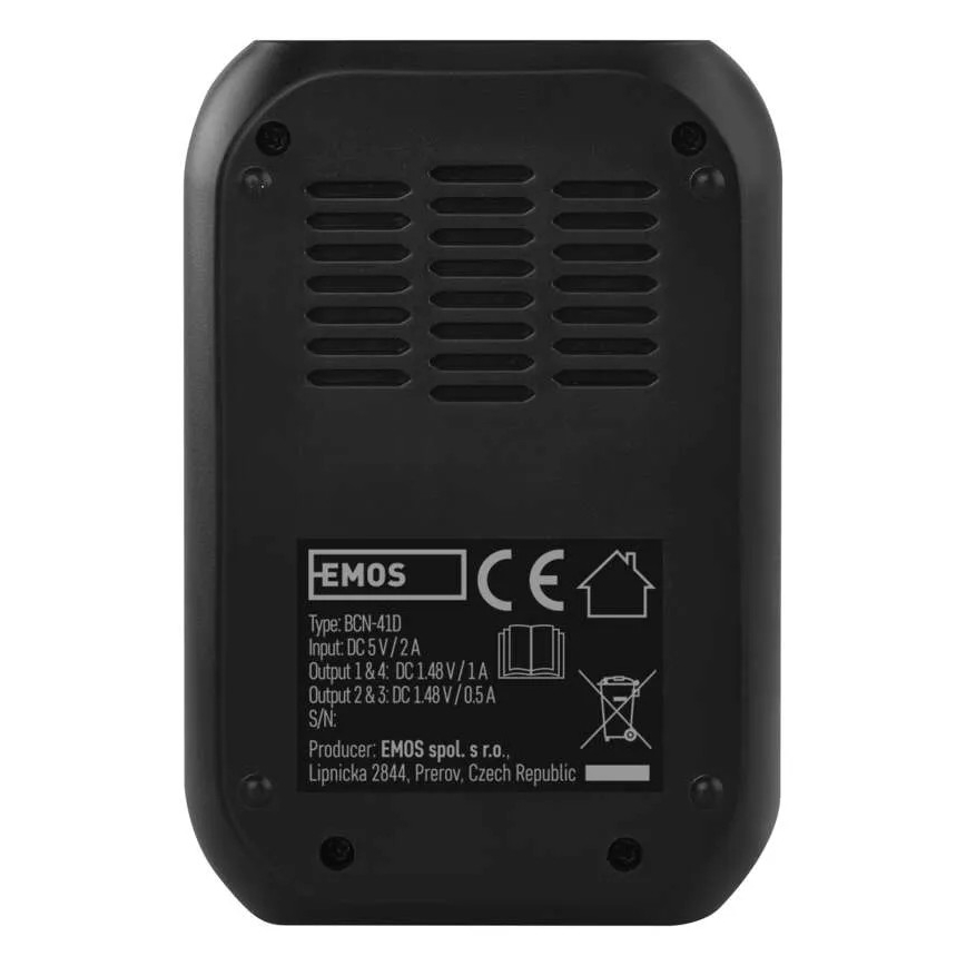 Caricabatterie con display LCD 4xAA/AAA 5V