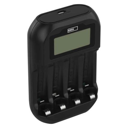Caricabatterie con display LCD 4xAA/AAA 5V