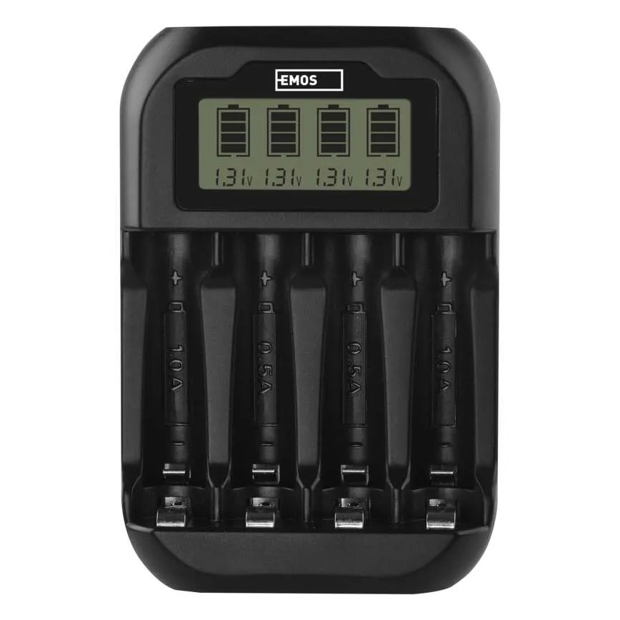 Caricabatterie con display LCD 4xAA/AAA 5V