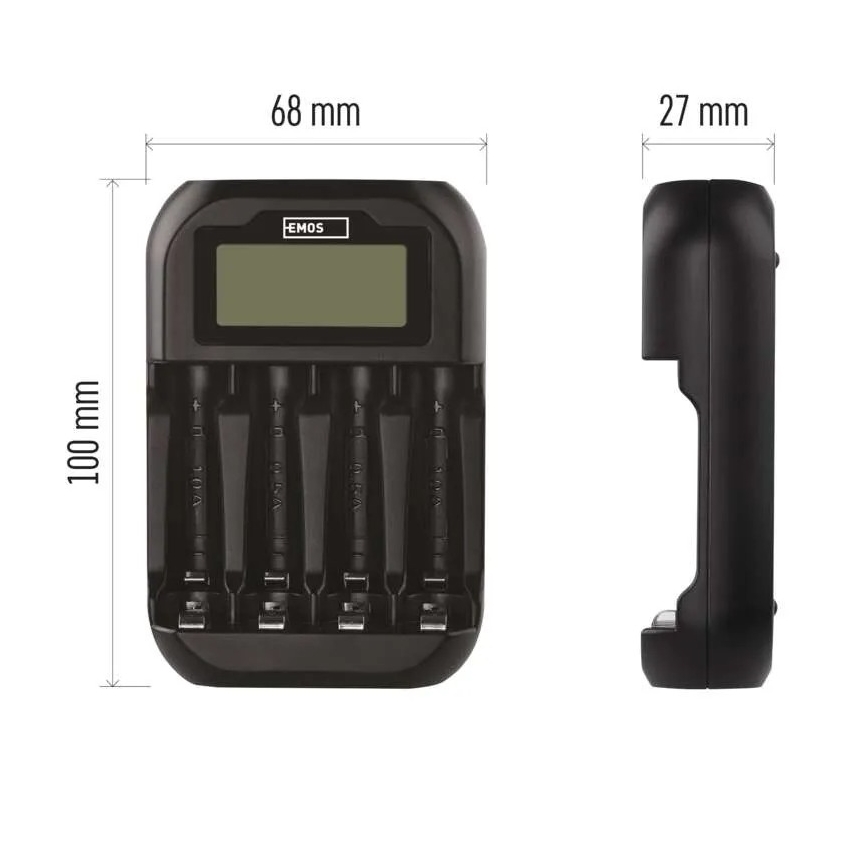 Caricabatterie con display LCD 4xAA/AAA 5V