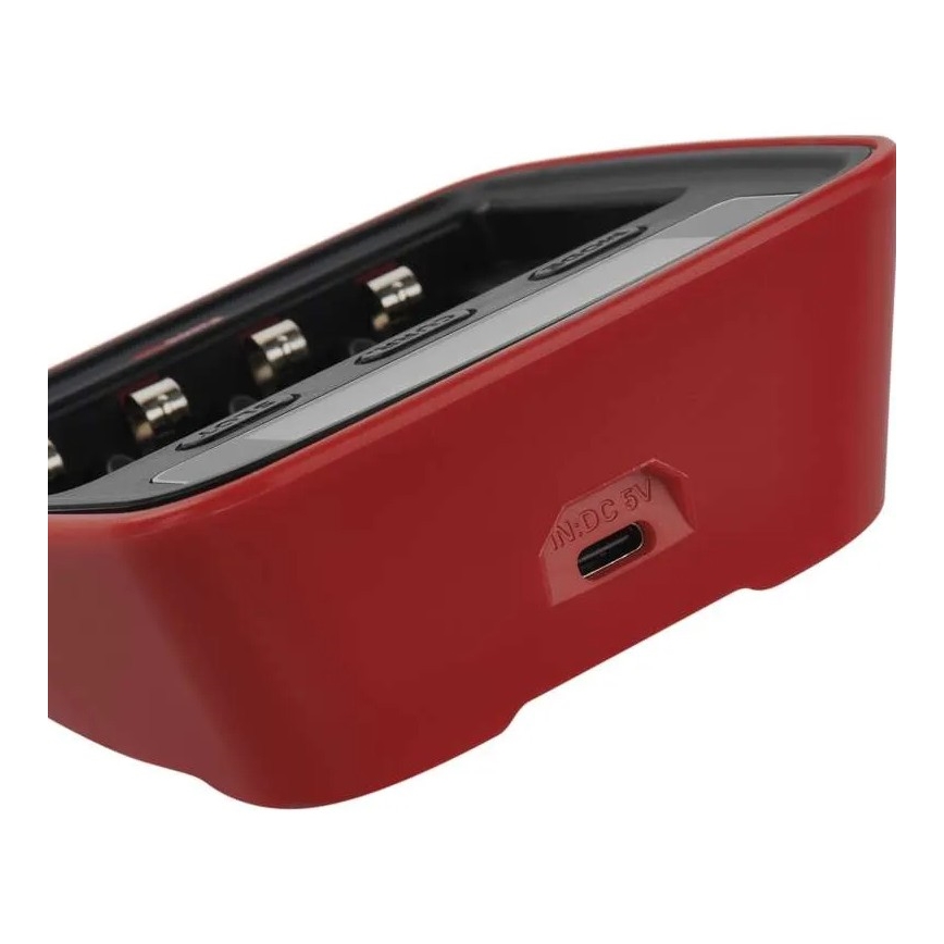 Batterieladegerät mit LCD-Display 4xAA/AAA 5V