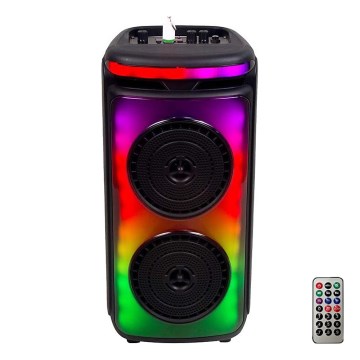 Enceinte rechargeable LED RGB avec un micro 400W/2400 mAh + télécommande