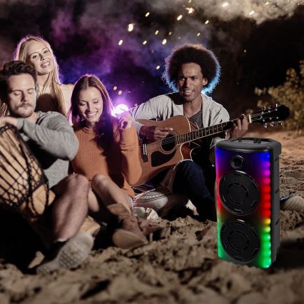 Enceinte rechargeable LED RGB avec un micro 600W/2400 mAh + télécommande