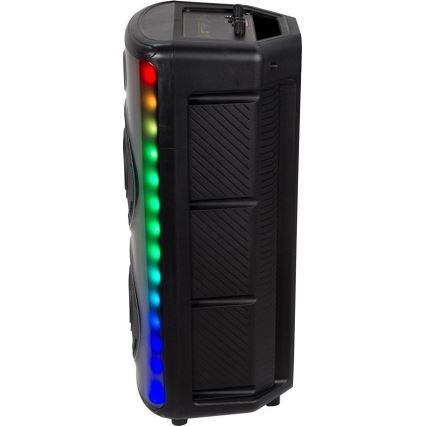 Enceinte rechargeable LED RGB avec un micro 600W/2400 mAh + télécommande