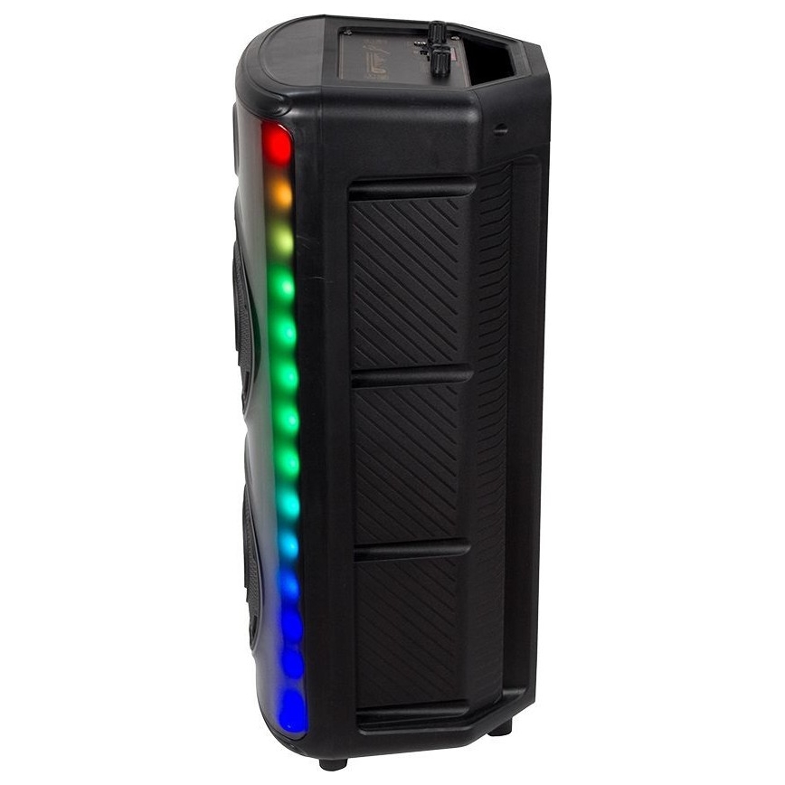 Enceinte rechargeable LED RGB avec un micro 600W/2400 mAh + télécommande