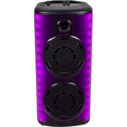Enceinte rechargeable LED RGB avec un micro 600W/2400 mAh + télécommande