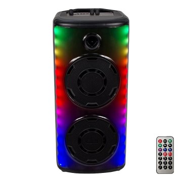 Enceinte rechargeable LED RGB avec un micro 600W/2400 mAh + télécommande