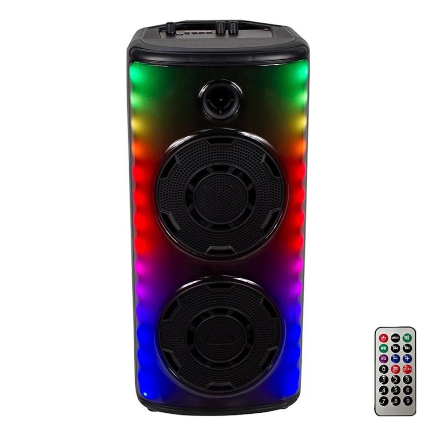 Enceinte rechargeable LED RGB avec un micro 600W/2400 mAh + télécommande