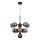 Endon 101147 - Suspension sur câble OSCAR 11xG9/18W/230V noir/fumé