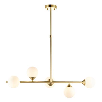 Endon 101347 - Deckenleuchte mit Stange OTIS 5xG9/3W/230V, goldfarben